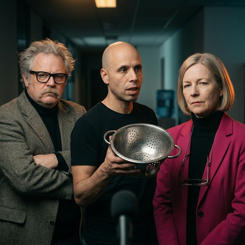 Group portrait of the cast: RUTGER, ANGELA, DINO
