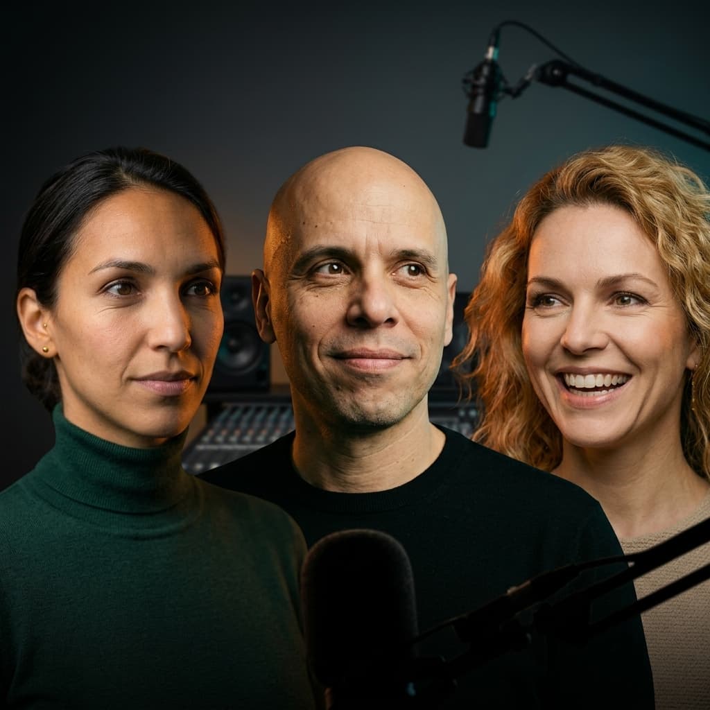Group portrait of the cast: RUTGER, SAAR, MARIE