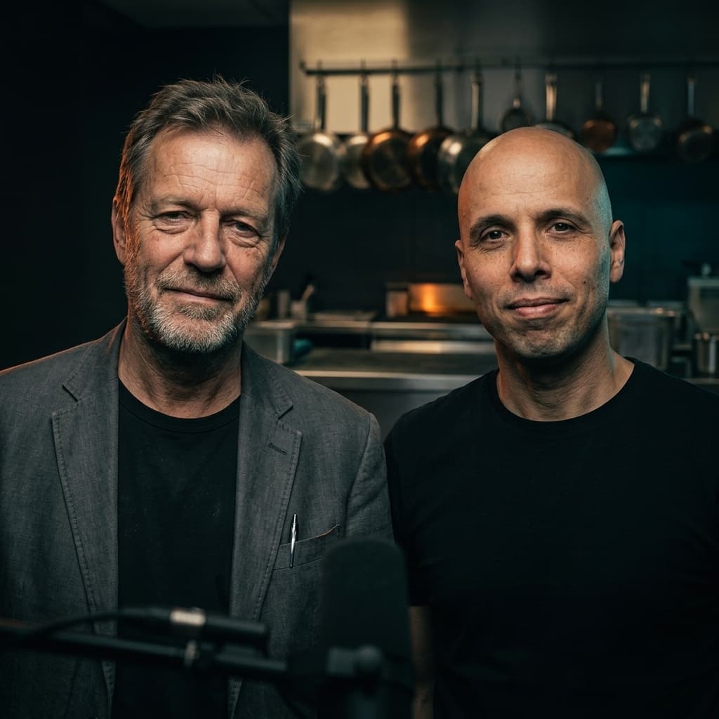 Group portrait of the cast: RUTGER, FRITS